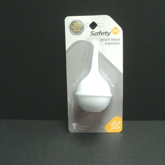 New Safety 1st Infant Nasal Aspirator White Soft Flexible Tip - Picture 1 of 2
